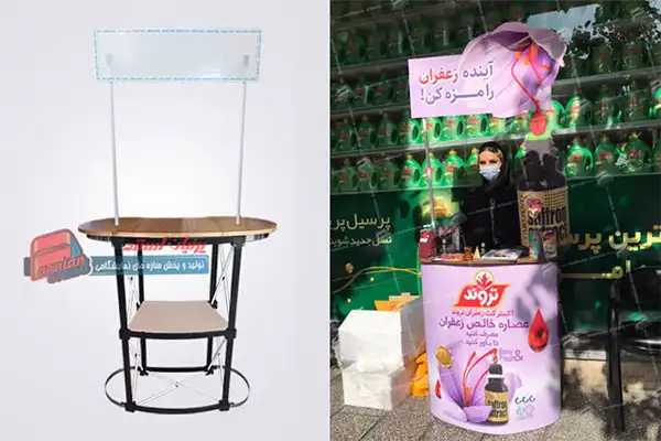 میز کانتر نمایشگاهی یک نفره تاجدار
